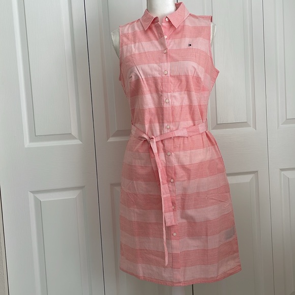 Tommy Hilfiger Women’s SZ 6 Sleeveless Button Down Orange Plaid Summer Dress NWT - Picture 15 of 15